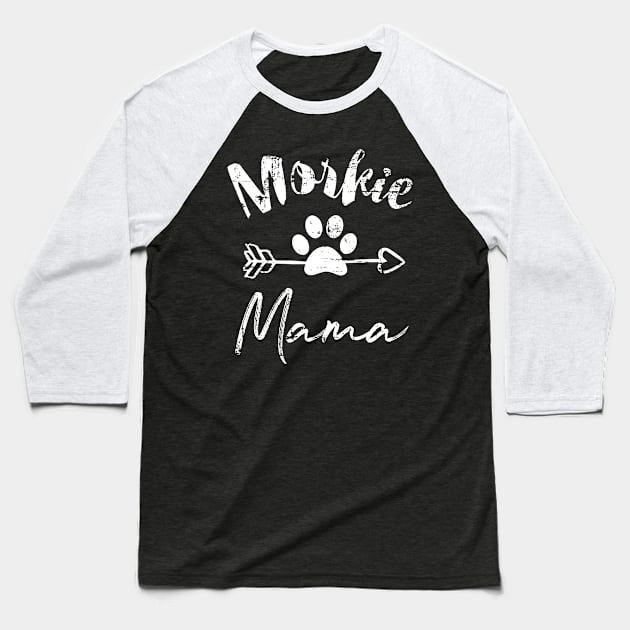 Morkie Mama Baseball T-Shirt by RW